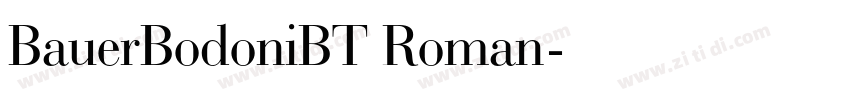 BauerBodoniBT Roman字体转换